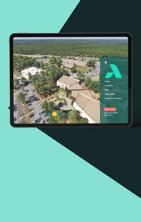 Portfolio preview of interactive map of Augusta Technical College campus